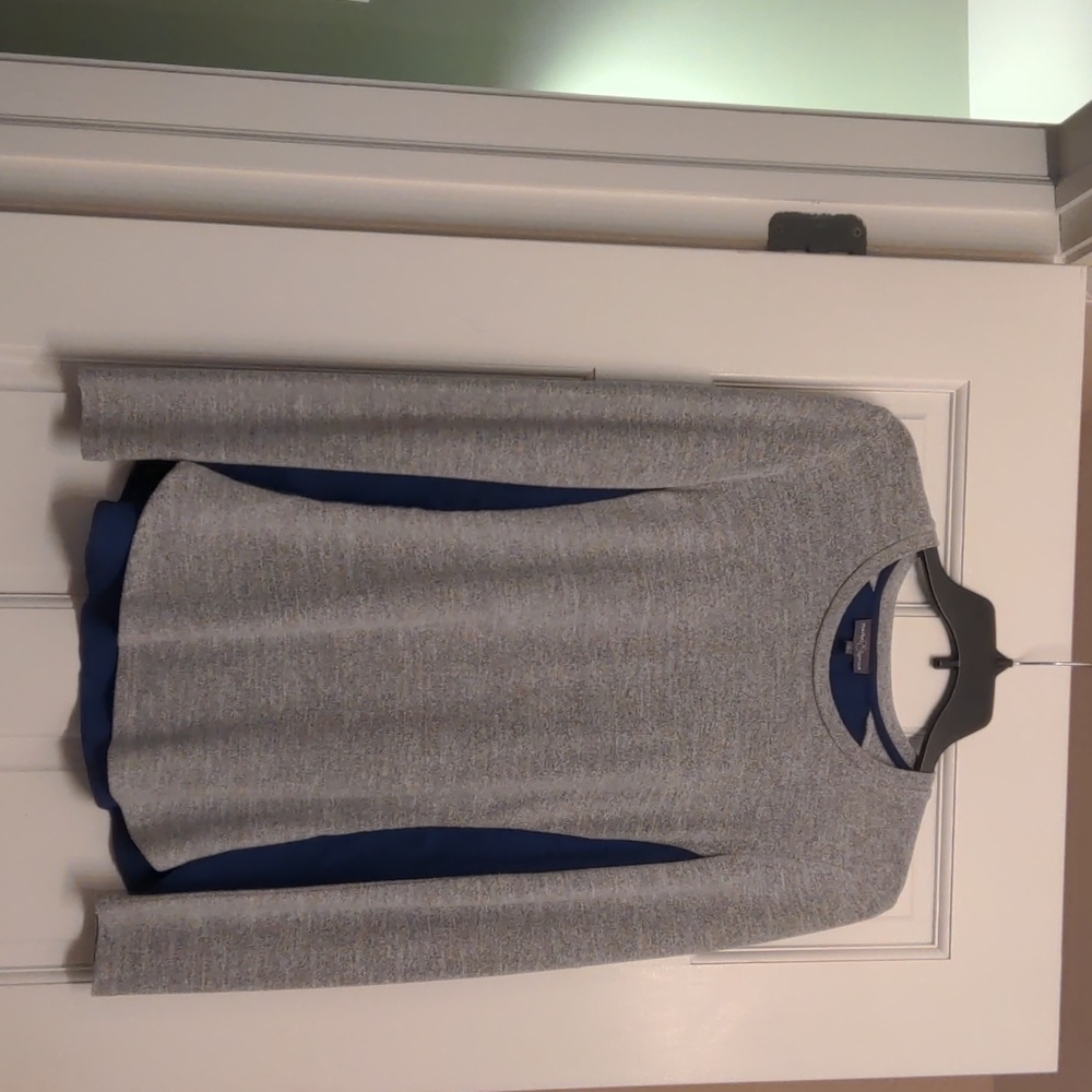 Market & Spruce Long Soft Casual Sweater with Semi-Sheer Back